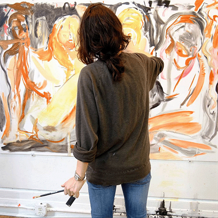 Photo of Cecily in the studio. Image: Courtesy of Two Palms, New York